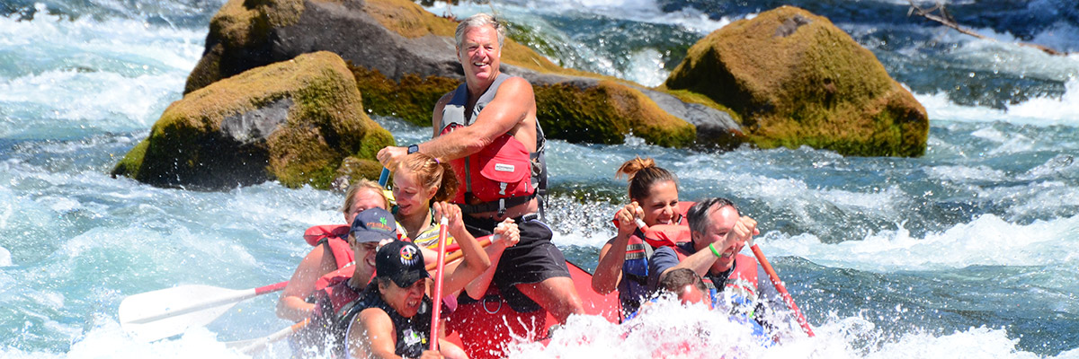 David Graham and a youth group whitewater rafting on and Oregon Outdoor Adventure
